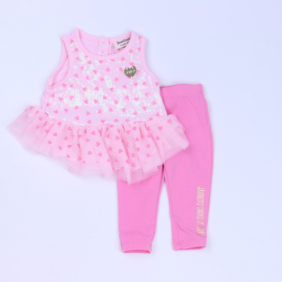 Juicy Couture Girls Pink Apparel Sets size: 3-6 Months - Picture 2 of 2